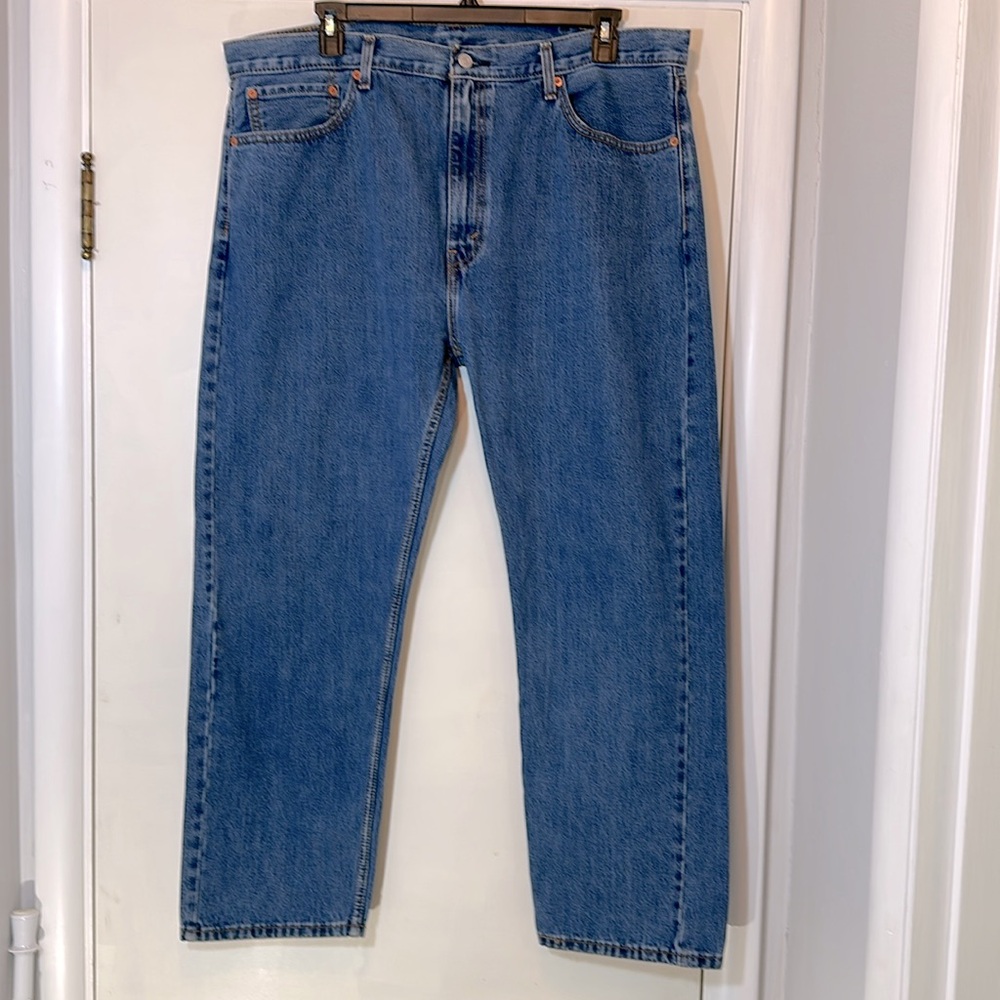 Levi's 505 Regular Fit Cotton Denim Jeans 42x30 - Picture 6 of 13